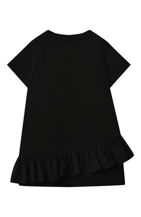 Женский хлопковое платье BALMAIN черного цвета по цене 19950 руб., арт. 6P1921 | Фото 2 Женский хлопковое платье BALMAIN черного цвета, арт. 6P1921 | Фото 2 (Рукава: Короткие; Материал внешний: Хлопок; Малыши: Малыши)