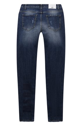 Детские джинсы MSGM KIDS синего цвета по цене 16050 руб., арт. MS027937 | Фото 2 Детские джинсы MSGM KIDS синего цвета, арт. MS027937 | Фото 2 (Материал внешний: Хлопок)