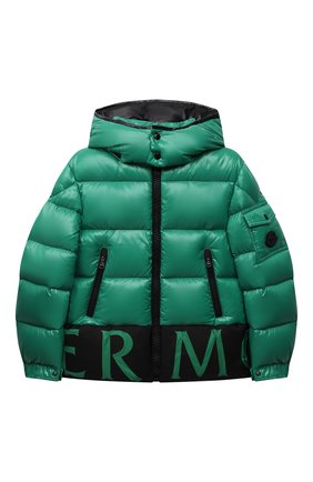 Детского пуховая куртка MONCLER зеленого цвета по цене 58300 руб., арт. G2-954-1A55Q-20-68950/4-6A | Фото 1 Детского пуховая куртка MONCLER зеленого цвета, арт. G2-954-1A55Q-20-68950/4-6A | Фото 1 (Рукава: Длинные; Материал утеплителя: Пух и перо; Материал подклада: Синтетический материал; Материал внешний: Синтетический материал; Кросс-КТ: Сезон: зима; Мальчики Кросс-КТ: Пуховик-верхняя одежда)