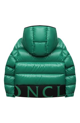 Детского пуховая куртка MONCLER зеленого цвета по цене 58300 руб., арт. G2-954-1A55Q-20-68950/4-6A | Фото 2 Детского пуховая куртка MONCLER зеленого цвета, арт. G2-954-1A55Q-20-68950/4-6A | Фото 2 (Рукава: Длинные; Материал утеплителя: Пух и перо; Материал подклада: Синтетический материал; Материал внешний: Синтетический материал; Кросс-КТ: Сезон: зима; Мальчики Кросс-КТ: Пуховик-верхняя одежда)