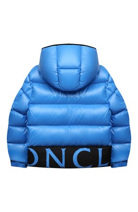Детского пуховая куртка MONCLER голубого цвета по цене 58300 руб., арт. G2-954-1A55Q-20-68950/4-6A | Фото 2 Детского пуховая куртка MONCLER голубого цвета, арт. G2-954-1A55Q-20-68950/4-6A | Фото 2 (Материал подклада: Синтетический материал; Материал утеплителя: Пух и перо; Материал внешний: Синтетический материал; Рукава: Длинные; Кросс-КТ: Сезон: зима; Мальчики Кросс-КТ: Пуховик-верхняя одежда)