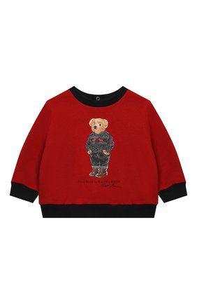 Детский комплект из свитшота и брюк POLO RALPH LAUREN красного цвета по цене 9875 руб., арт. 320855675 | Фото 2 Детский комплект из свитшота и брюк POLO RALPH LAUREN красного цвета, арт. 320855675 | Фото 2 (Материал внешний: Хлопок; Рукава: Длинные)