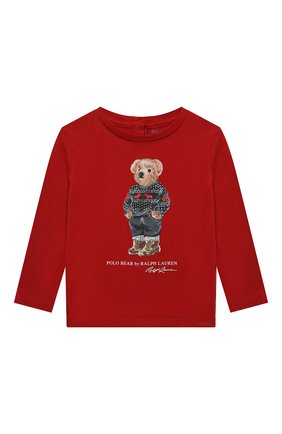 Детский хлопковый лонгслив POLO RALPH LAUREN красного цвета по цене 3805 руб., арт. 310857106 | Фото 1 Детский хлопковый лонгслив POLO RALPH LAUREN красного цвета, арт. 310857106 | Фото 1 (Материал внешний: Хлопок; Рукава: Длинные)