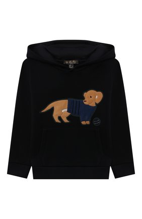 Детский хлопковое худи LORO PIANA темно-синего цвета по цене 39950 руб., арт. FAL7618 | Фото 1 Детский хлопковое худи LORO PIANA темно-синего цвета, арт. FAL7618 | Фото 1 (Материал внешний: Хлопок; Рукава: Длинные; Мальчики Кросс-КТ: Толстовка-одежда)