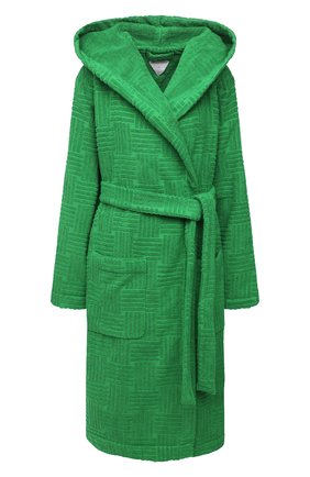 Женский хлопковый халат BOTTEGA VENETA зеленого цвета по цене 42650 руб., арт. 656096/3V106 | Фото 1 Женский хлопковый халат BOTTEGA VENETA зеленого цвета, арт. 656096/3V106 | Фото 1 (Материал внешний: Хлопок; Рукава: Длинные; Длина Ж (юбки, платья, шорты): До колена)