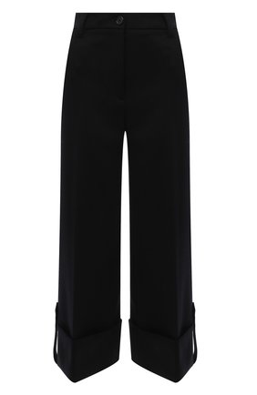 Женские шерстяные брюки JW ANDERSON черного цвета по цене 52600 руб., арт. TR0156 PG0659 | Фото 1 Женские шерстяные брюки JW ANDERSON черного цвета, арт. TR0156 PG0659 | Фото 1 (Материал внешний: Шерсть; Длина (брюки, джинсы): Стандартные; Стили: Романтичный; Женское Кросс-КТ: Брюки-одежда; Силуэт Ж (брюки и джинсы): Широкие)