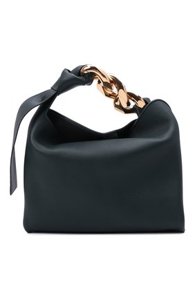 Женская сумка chain hobo small JW ANDERSON темно-зеленого цвета по цене 72800 руб., арт. HB0400 LA0074 | Фото 1 Женская сумка chain hobo small JW ANDERSON темно-зеленого цвета, арт. HB0400 LA0074 | Фото 1 (Размер: small; Материал: Натуральная кожа; Сумки-технические: Сумки top-handle)