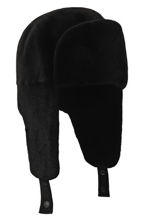 Мужская шапка-ушанка из меха норки KUSSENKOVV черного цвета, арт. 321510002227 | Фото 1 (Материал: Натуральный мех)