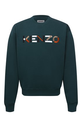 Мужской хлопковый свитшот KENZO зеленого цвета по цене 29950 руб., арт. FB55SW5234M0 | Фото 1 Мужской хлопковый свитшот KENZO зеленого цвета, арт. FB55SW5234M0 | Фото 1 (Материал внешний: Хлопок; Мужское Кросс-КТ: свитшот-одежда; Принт: С принтом; Стили: Кэжуэл; Длина (для топов): Стандартные; Рукава: Длинные)
