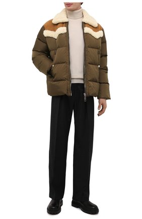 Мужская пуховая куртка DSQUARED2 хаки цвета, арт. S71AN0286/S53817 | Фото 2 (Рукава: Длинные; Материал подклада: Синтетический материал; Длина (верхняя одежда): Короткие; Материал внешний: Синтетический материал; Материал утеплителя: Пух и перо; Кросс-КТ: Куртка; Мужское Кросс-КТ: пуховик-короткий; Стили: Кэжуэл)
