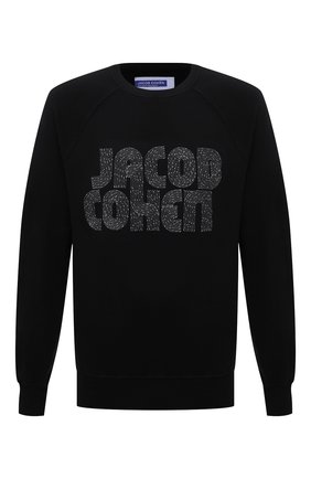 Мужской хлопковый свитшот JACOB COHEN черного цвета по цене 32050 руб., арт. U 6 001 01 M 4317/C74 | Фото 1 Мужской хлопковый свитшот JACOB COHEN черного цвета, арт. U 6 001 01 M 4317/C74 | Фото 1 (Длина (для топов): Стандартные; Рукава: Длинные; Материал внешний: Хлопок; Мужское Кросс-КТ: свитшот-одежда; Принт: С принтом; Стили: Кэжуэл)