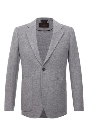 Мужской пиджак из кашемира и шерсти ZEGNA COUTURE серого цвета по цене 337000 руб., арт. 287146/1D2CN0 | Фото 1 Мужской пиджак из кашемира и шерсти ZEGNA COUTURE серого цвета, арт. 287146/1D2CN0 | Фото 1 (Материал подклада: Купро; Материал внешний: Кашемир, Шерсть; Длина (для топов): Стандартные; Рукава: Длинные; Случай: Повседневный; 1-2-бортные: Однобортные; Пиджаки М: Приталенный; Стили: Кэжуэл)