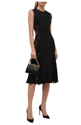 Женское платье DOLCE & GABBANA черного цвета по цене 252500 руб., арт. F6R2FT/FUADB | Фото 2 Женское платье DOLCE & GABBANA черного цвета, арт. F6R2FT/FUADB | Фото 2 (Материал внешний: Шелк; Стили: Гламурный; Случай: Вечерний; Женское Кросс-КТ: Платье-одежда; Длина Ж (юбки, платья, шорты): До колена)