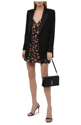 Женское шелковое платье SAINT LAURENT разноцветного цвета по цене 133000 руб., арт. 665640/Y6D69 | Фото 2 Женское шелковое платье SAINT LAURENT разноцветного цвета, арт. 665640/Y6D69 | Фото 2 (Длина Ж (юбки, платья, шорты): Мини; Материал подклада: Шелк; Материал внешний: Шелк; Стили: Гламурный; Случай: Вечерний; Женское Кросс-КТ: Сарафаны)