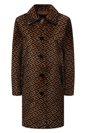 Женская шуба из овчины VERSACE коричневого цвета по цене 899500 руб., арт. 1002002/1A01428 | Фото 1 Женская шуба из овчины VERSACE коричневого цвета, арт. 1002002/1A01428 | Фото 1 (Материал внешний: Натуральный мех; Длина (верхняя одежда): До середины бедра; Рукава: Длинные; Стили: Гламурный; Женское Кросс-КТ: Мех)