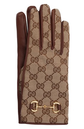 Женские перчатки GUCCI коричневого цвета по цене 34850 руб., арт. 603635/3SAAH | Фото 1 Женские перчатки GUCCI коричневого цвета, арт. 603635/3SAAH | Фото 1 (Материал: Текстиль, Синтетический материал)