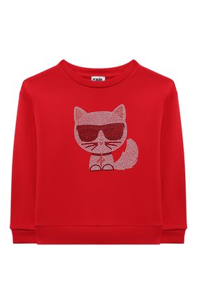 Детский хлопковый свитшот KARL LAGERFELD KIDS красного цвета по цене 12950 руб., арт. Z15338 | Фото 1 Детский хлопковый свитшот KARL LAGERFELD KIDS красного цвета, арт. Z15338 | Фото 1 (Материал внешний: Хлопок; Рукава: Длинные; Девочки Кросс-КТ: Свитшот-одежда; Ростовка одежда: 9 лет | 134 см, 12 лет | 152 см, 13 - 15 лет | 158 см, 5 лет | 110 см, 7 лет | 122 см)
