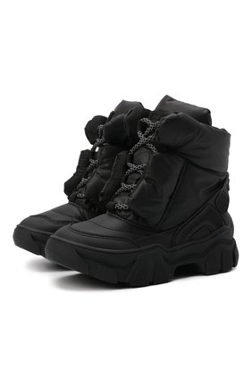 Детские утепленные ботинки JOG DOG черного цвета, арт. 21011R/EC0STEP CLYDER/29-35 | Фото 1 (Материал внешний: Текстиль; Материал внутренний: Текстиль)