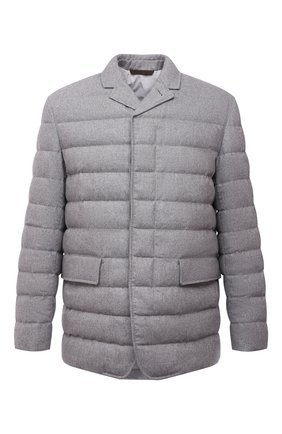 Мужская пуховая куртка ERMENEGILDO ZEGNA светло-серого цвета по цене 494000 руб., арт. UYT95/Y206 | Фото 1 Мужская пуховая куртка ERMENEGILDO ZEGNA светло-серого цвета, арт. UYT95/Y206 | Фото 1 (Материал утеплителя: Пух и перо; Материал внешний: Кашемир, Шерсть; Материал подклада: Синтетический материал; Кросс-КТ: Куртка; Мужское Кросс-КТ: шерсть и кашемир, Куртка-верхняя одежда; Стили: Кэжуэл; Длина (верхняя одежда): Короткие; Рукава: Длинные)