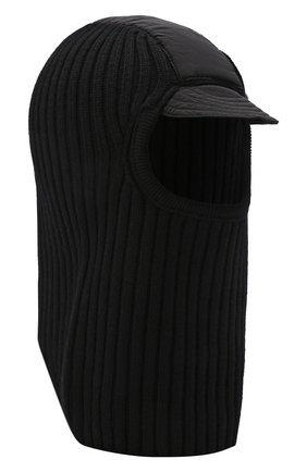 Мужская шерстяная шапка-балаклава STONE ISLAND черного цвета, арт. 7515N08C8 | Фото 1 (Материал: Шерсть, Текстиль; Кросс-КТ: Трикотаж; Мужское Кросс-КТ: Балаклава)