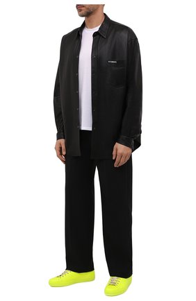 Мужские кожаные кеды new ace GUCCI желтого цвета по цене 49350 руб., арт. 659221/2X410 | Фото 2 Мужские кожаные кеды new ace GUCCI желтого цвета, арт. 659221/2X410 | Фото 2 (Материал внутренний: Текстиль, Натуральная кожа; Подошва: Плоская)