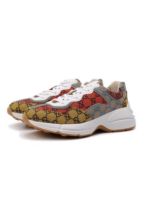 Мужские текстильные кроссовки rhyton GUCCI разноцветного цвета по цене 70500 руб., арт. 663659/2UZJ0 | Фото 1 Мужские текстильные кроссовки rhyton GUCCI разноцветного цвета, арт. 663659/2UZJ0 | Фото 1 (Подошва: Массивная; Материал внутренний: Текстиль; Материал внешний: Текстиль; Стили: Гранж)