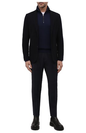 Мужские шерстяные брюки Z ZEGNA темно-синего цвета по цене 32350 руб., арт. 2ZF037/73N7C2 | Фото 2 Мужские шерстяные брюки Z ZEGNA темно-синего цвета, арт. 2ZF037/73N7C2 | Фото 2 (Материал внешний: Шерсть; Длина (брюки, джинсы): Стандартные; Случай: Формальный; Стили: Классический)