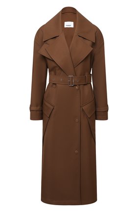Женское шерстяное пальто laxton BURBERRY коричневого цвета по цене 209000 руб., арт. 8038930 | Фото 1 Женское шерстяное пальто laxton BURBERRY коричневого цвета, арт. 8038930 | Фото 1 (Материал внешний: Шерсть; Материал подклада: Купро; Рукава: Длинные; Длина (верхняя одежда): Длинные; 1-2-бортные: Однобортные; Стили: Кэжуэл)