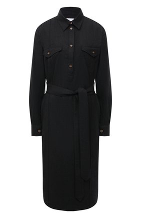Женское шерстяное платье BURBERRY темно-серого цвета по цене 79700 руб., арт. 8044830 | Фото 1 Женское шерстяное платье BURBERRY темно-серого цвета, арт. 8044830 | Фото 1 (Материал внешний: Шерсть; Длина Ж (юбки, платья, шорты): Миди; Рукава: Длинные; Женское Кросс-КТ: Платье-одежда, платье-рубашка; Случай: Повседневный; Стили: Кэжуэл)
