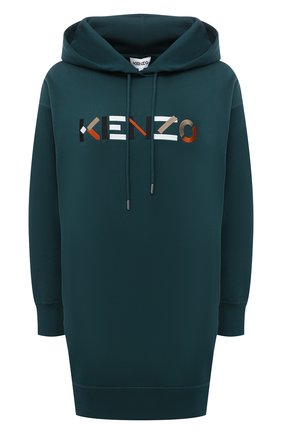 Женское хлопковое платье KENZO изумрудного цвета по цене 35300 руб., арт. FB62R07724M0 | Фото 1 Женское хлопковое платье KENZO изумрудного цвета, арт. FB62R07724M0 | Фото 1 (Материал внешний: Хлопок; Длина Ж (юбки, платья, шорты): Мини; Рукава: Длинные; Женское Кросс-КТ: Платье-одежда; Случай: Повседневный; Стили: Спорт-шик)