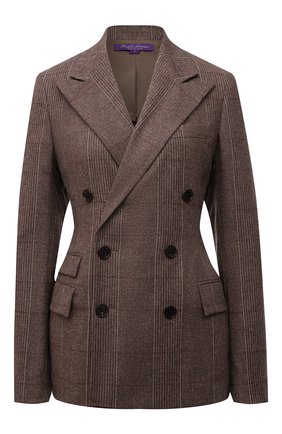 Женский шерстяной жакет RALPH LAUREN коричневого цвета по цене 225500 руб., арт. 290856475 | Фото 1 Женский шерстяной жакет RALPH LAUREN коричневого цвета, арт. 290856475 | Фото 1 (Длина (для топов): Стандартные; Материал подклада: Вискоза; Рукава: Длинные; Материал внешний: Шерсть; Женское Кросс-КТ: Жакет-одежда; 1-2-бортные: Двубортные; Стили: Кэжуэл; Случай: Повседневный)
