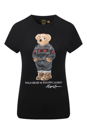 Женская хлопковая футболка POLO RALPH LAUREN черного цвета по цене 9420 руб., арт. 211846851 | Фото 1 Женская хлопковая футболка POLO RALPH LAUREN черного цвета, арт. 211846851 | Фото 1 (Материал внешний: Хлопок; Длина (для топов): Стандартные; Рукава: Короткие; Женское Кросс-КТ: Футболка-одежда; Стили: Спорт-шик; Принт: С принтом)