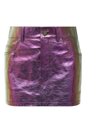 Женская кожаная юбка SAINT LAURENT разноцветного цвета по цене 181000 руб., арт. 668991/YCHD2 | Фото 1 Женская кожаная юбка SAINT LAURENT разноцветного цвета, арт. 668991/YCHD2 | Фото 1 (Материал подклада: Купро; Длина Ж (юбки, платья, шорты): Мини; Женское Кросс-КТ: Юбка-одежда; Стили: Гранж)