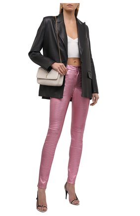 Женские кожаные брюки SAINT LAURENT розового цвета по цене 257500 руб., арт. 619744/YC2XG | Фото 2 Женские кожаные брюки SAINT LAURENT розового цвета, арт. 619744/YC2XG | Фото 2 (Материал подклада: Хлопок; Длина (брюки, джинсы): Стандартные; Женское Кросс-КТ: Брюки-одежда, Кожаные брюки; Силуэт Ж (брюки и джинсы): Узкие; Стили: Гламурный; Материал внешний: Натуральная кожа; Одежда: Одежда)
