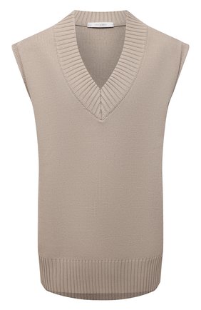 Женский жилет из вискозы LOW CLASSIC бежевого цвета по цене 25400 руб., арт. L0W21FW_KN19LK | Фото 1 Женский жилет из вискозы LOW CLASSIC бежевого цвета, арт. L0W21FW_KN19LK | Фото 1 (Материал внешний: Вискоза; Стили: Кэжуэл; Длина (для топов): Стандартные)