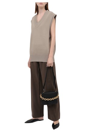 Женский жилет из вискозы LOW CLASSIC бежевого цвета по цене 25400 руб., арт. L0W21FW_KN19LK | Фото 2 Женский жилет из вискозы LOW CLASSIC бежевого цвета, арт. L0W21FW_KN19LK | Фото 2 (Материал внешний: Вискоза; Стили: Кэжуэл; Длина (для топов): Стандартные)