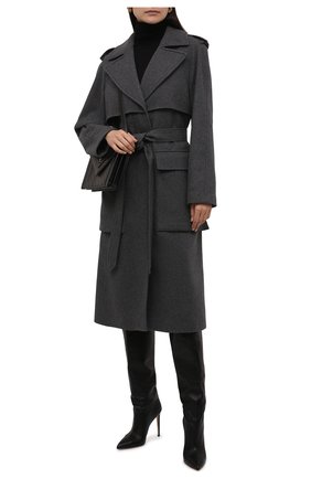 Женское кашемировое пальто BURBERRY темно-серого цвета по цене 265000 руб., арт. 8046464 | Фото 2 Женское кашемировое пальто BURBERRY темно-серого цвета, арт. 8046464 | Фото 2 (Материал внешний: Кашемир, Шерсть; Материал подклада: Купро; Длина (верхняя одежда): Длинные; Рукава: Длинные; 1-2-бортные: Однобортные; Стили: Кэжуэл)