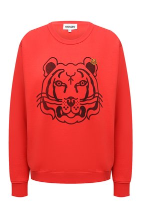 Женский хлопковый свитшот KENZO кораллового цвета по цене 22200 руб., арт. FB62SW8314M0 | Фото 1 Женский хлопковый свитшот KENZO кораллового цвета, арт. FB62SW8314M0 | Фото 1 (Материал внешний: Хлопок; Женское Кросс-КТ: Свитшот-одежда; Рукава: Длинные; Длина (для топов): Стандартные; Стили: Спорт-шик)