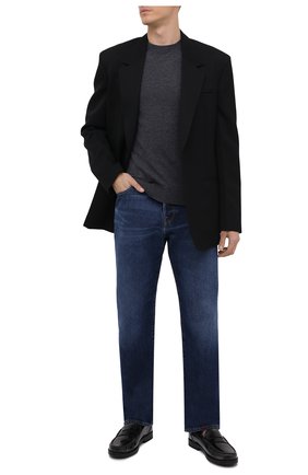 Мужские кожаные пенни-лоферы TOD’S темно-серого цвета по цене 36300 руб., арт. XXM02I00641SHC | Фото 2 Мужские кожаные пенни-лоферы TOD’S темно-серого цвета, арт. XXM02I00641SHC | Фото 2 (Материал внутренний: Текстиль; Стили: Кэжуэл; Материал внешний: Кожа; Обувь: Обувь)