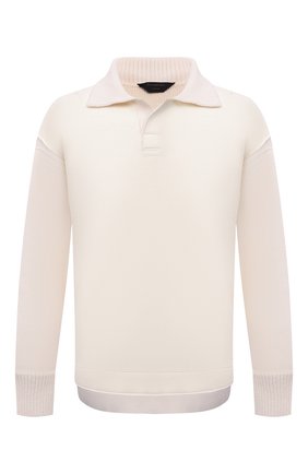 Мужской шерстяной свитер ZEGNA COUTURE кремвого цвета по цене 190000 руб., арт. CYY52/BS2 | Фото 1 Мужской шерстяной свитер ZEGNA COUTURE кремвого цвета, арт. CYY52/BS2 | Фото 1 (Материал внешний: Шерсть; Мужское Кросс-КТ: Свитер-одежда; Рукава: Длинные; Длина (для топов): Стандартные; Принт: Без принта; Стили: Кэжуэл)