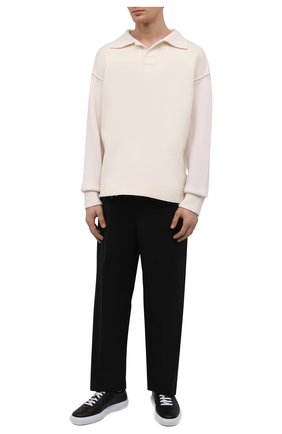 Мужской шерстяной свитер ZEGNA COUTURE кремвого цвета по цене 190000 руб., арт. CYY52/BS2 | Фото 2 Мужской шерстяной свитер ZEGNA COUTURE кремвого цвета, арт. CYY52/BS2 | Фото 2 (Материал внешний: Шерсть; Мужское Кросс-КТ: Свитер-одежда; Рукава: Длинные; Длина (для топов): Стандартные; Принт: Без принта; Стили: Кэжуэл)