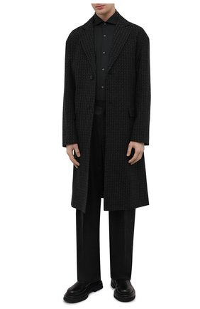 Мужская шерстяная сорочка LORO PIANA темно-серого цвета по цене 89700 руб., арт. FAL9279 | Фото 2 Мужская шерстяная сорочка LORO PIANA темно-серого цвета, арт. FAL9279 | Фото 2 (Материал внешний: Шерсть; Случай: Формальный; Манжеты: На пуговицах; Воротник: Акула; Длина (для топов): Стандартные; Рукава: Длинные; Принт: Однотонные)