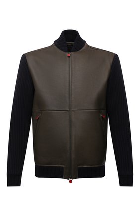Мужская дубленка KITON темно-зеленого цвета по цене 1265000 руб., арт. UW1007V0384A | Фото 1 Мужская дубленка KITON темно-зеленого цвета, арт. UW1007V0384A | Фото 1 (Рукава: Длинные; Длина (верхняя одежда): Короткие; Материал внешний: Натуральный мех; Стили: Кэжуэл)