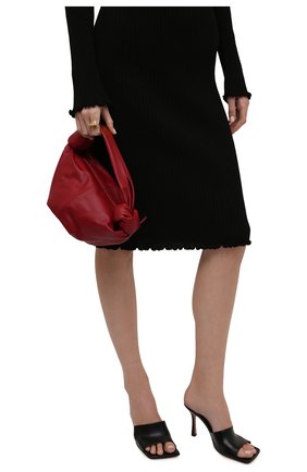 Женская сумка double knot mini BOTTEGA VENETA бордового цвета, арт. 629635/VCP41 | Фото 2 (Сумки-технические: Сумки top-handle; Материал: Натуральная кожа; Размер: mini)