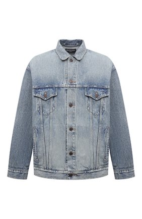 Мужская джинсовая куртка BALENCIAGA голубого цвета по цене 99500 руб., арт. 675207/TJW79 | Фото 1 Мужская джинсовая куртка BALENCIAGA голубого цвета, арт. 675207/TJW79 | Фото 1 (Материал внешний: Хлопок, Деним; Рукава: Длинные; Длина (верхняя одежда): Короткие; Кросс-КТ: Куртка, Деним; Стили: Гранж)