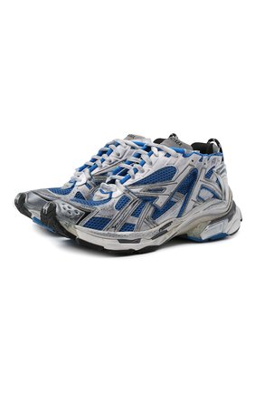 Мужские кроссовки runner BALENCIAGA синего цвета, арт. 677403/W3RB3 | Фото 1 (Подошва: Массивная; Материал внешний: Текстиль; Материал внутренний: Текстиль; Стили: Гранж; Материал утеплителя: Без утеплителя)