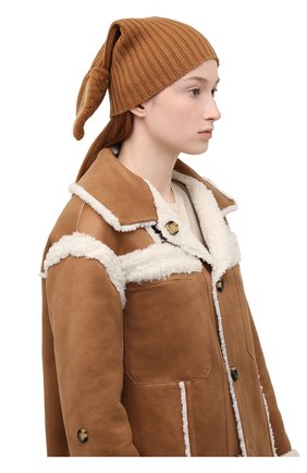 Женская шерстяная шапка BURBERRY бежевого цвета по цене 47800 руб., арт. 8046198 | Фото 2 Женская шерстяная шапка BURBERRY бежевого цвета, арт. 8046198 | Фото 2 (Материал: Шерсть)