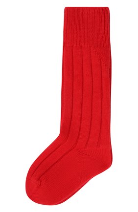 Женские кашемировые носки BOTTEGA VENETA красного цвета, арт. 670179/V0900 | Фото 1 (Материал внешний: Кашемир, Шерсть)