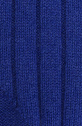 Женские кашемировые носки BOTTEGA VENETA синего цвета, арт. 670179/V0900 | Фото 2 (Материал внешний: Кашемир, Шерсть)