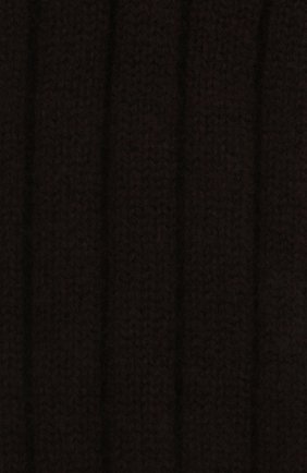 Женские кашемировые носки BOTTEGA VENETA темно-коричневого цвета, арт. 670179/V0900 | Фото 2 (Материал внешний: Шерсть, Кашемир)